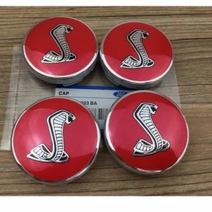 4 Shelby cobra Snake hubcap center caps.  Black available